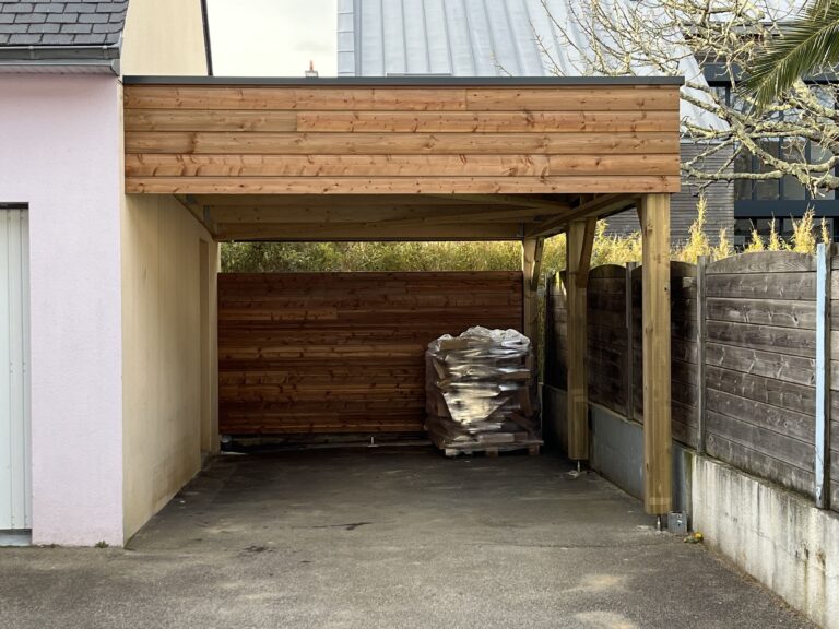 carport en bois collé maison